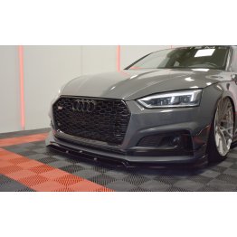 Накладка сплиттер на передний бампер на Audi S5 B9